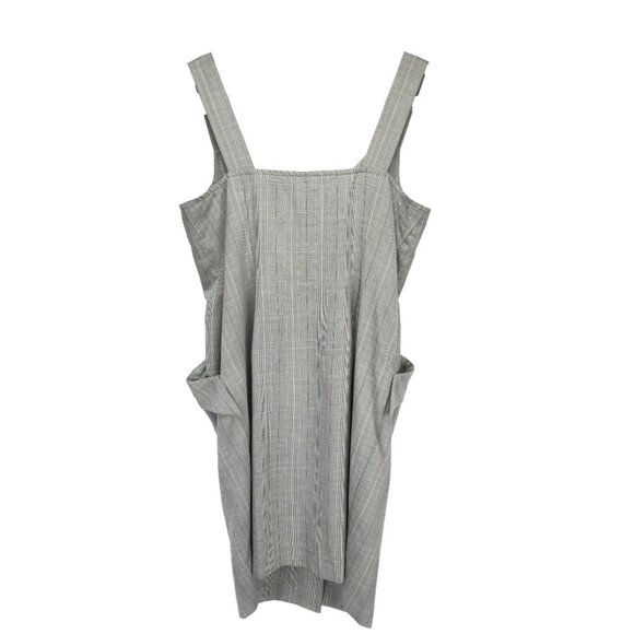 IRIS SETLAKWE Wool Blend Button-Up Double-Breasted Plaid Sheath Gray Dress 12 - Picture 3 of 12